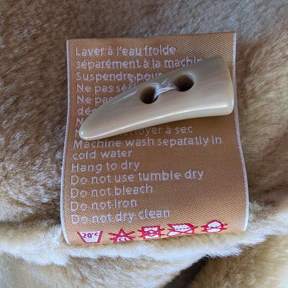 ARSENO CANADA Faux SUEDE & FUR jacket Sz S EMBROIDERIES TOOTH-LIKE buttons A GEM - Picture 15 of 16